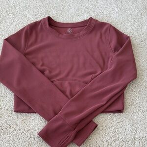Girls Mauve Cropped Sweatshirt